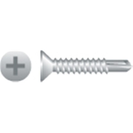 Strong-Point 10-16 x 1.50 in. 410 Stainless Steel Phillips Flat Head Screws Passivated and Waxed, 2PK 4F106